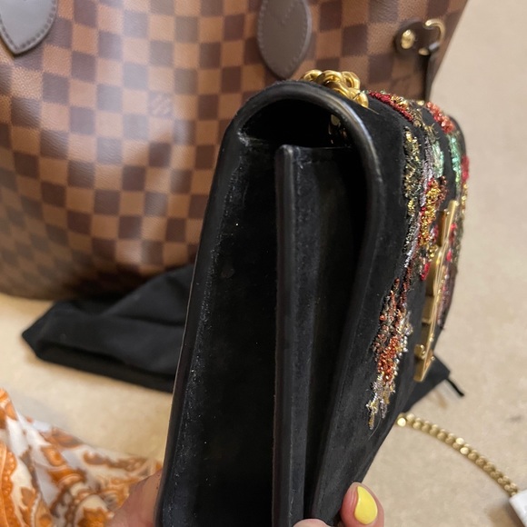 SOLD: YSL Saint Laurent Floral Bird Suede Kate Bag - Picture 5 of 5